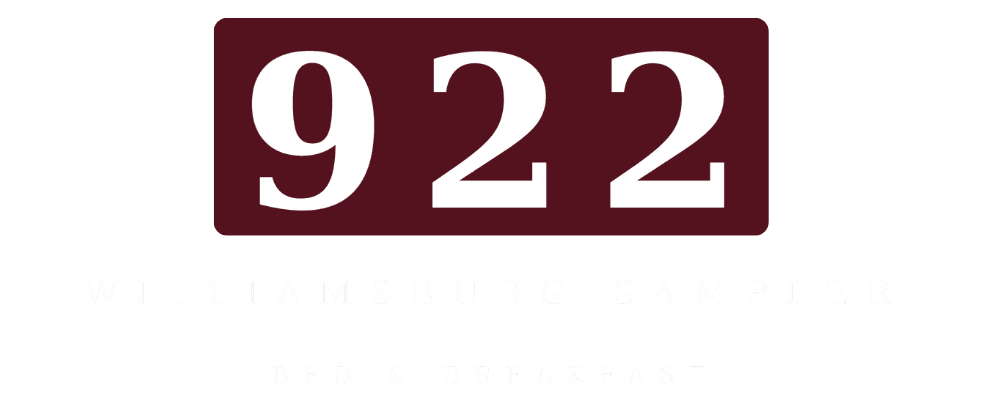 Logo for the Williamsburg Sampler Bed & Breakfast featuring the number "922".